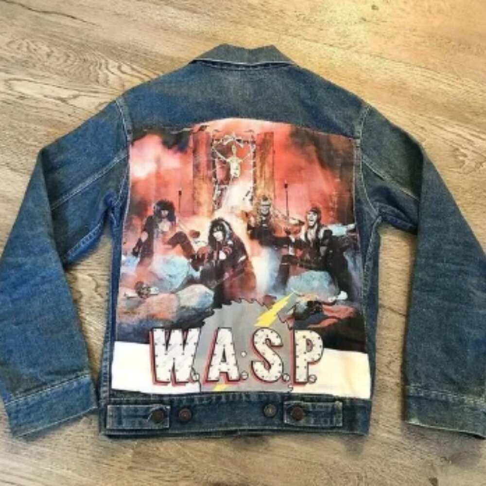 𝅺VTG 1980 Gap Pioneer Denim Jacket Wasp The Last Command Embroider Men’s Medium